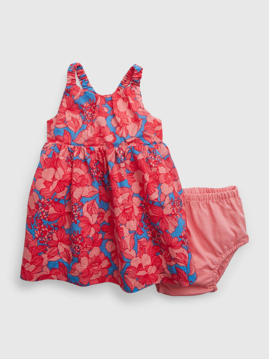 Baby Linen-Cotton Floral Dress
