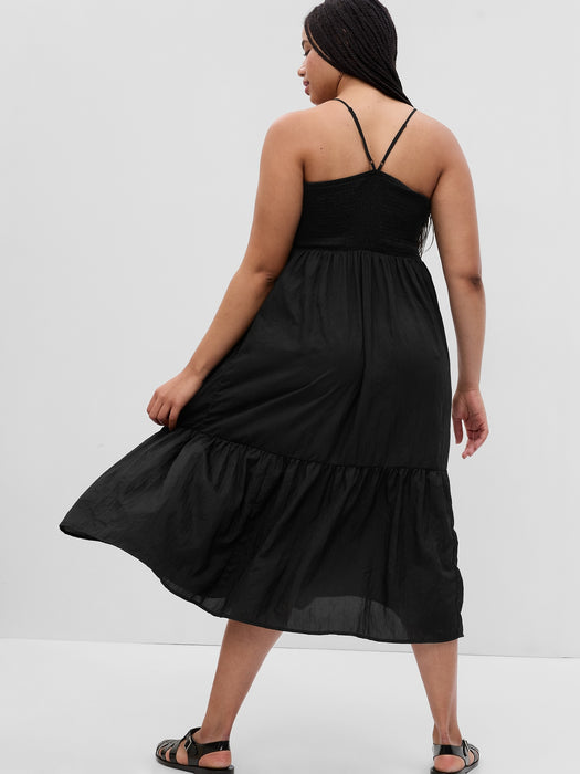 Tie-Front Ruffle Hem Maxi Dress
