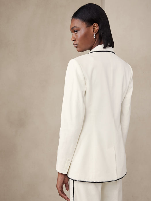 Carolina Slim Cotton-Linen Blazer