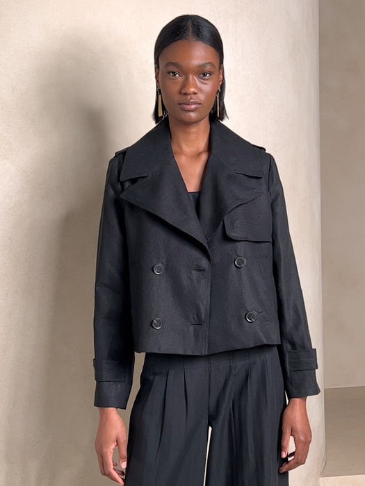 Vivienne Linen Trench Jacket