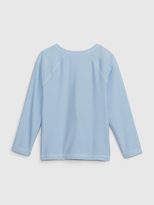 Toddler Recycled '70s Beach Graphic Swim Rash Guard