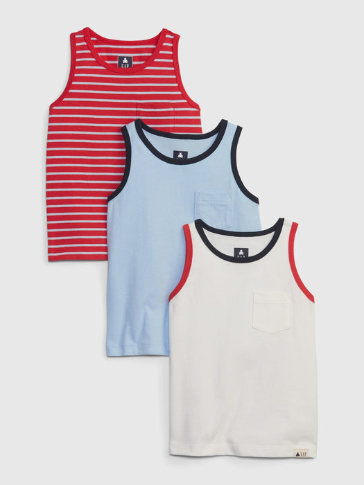Toddler 100% Organic Cotton Mix and Match Tank Top (3-Pack)