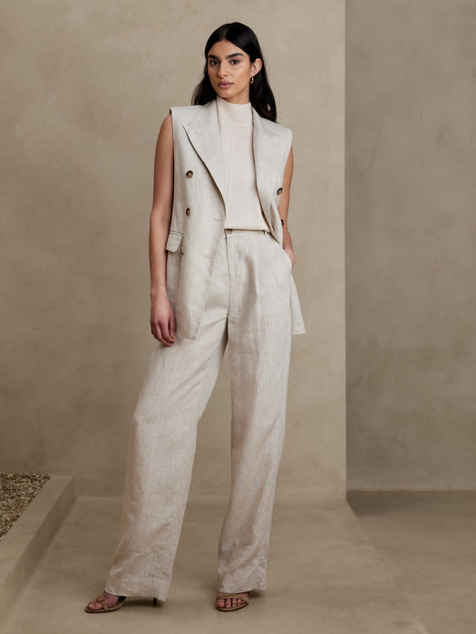 Franca Cashmere Padded-Shoulder Top