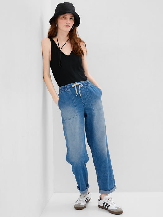 Mid Rise Denim Easy Jeans