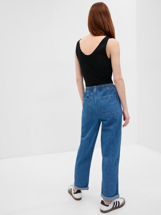 Mid Rise Denim Easy Jeans