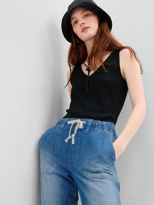 Mid Rise Denim Easy Jeans