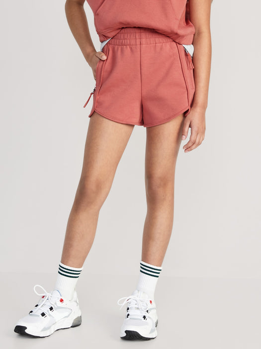 High-Waisted Dynamic Fleece Performance Shorts for Girls
