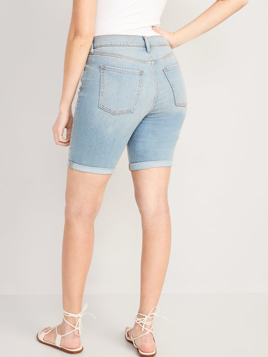 Mid-Rise Wow Jean Shorts for Women -- 9-inch inseam
