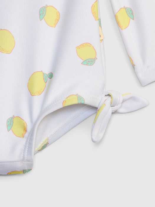 Baby Recycled Lemon Rash Guard Swim One-Piece