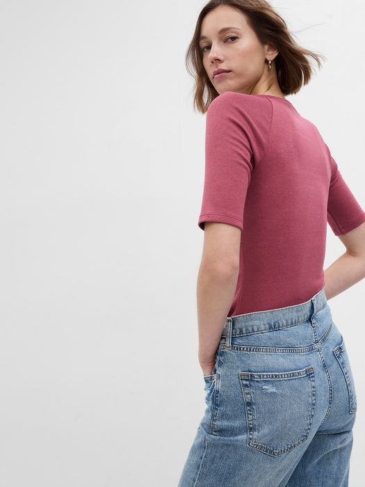 Modern Twist-Front Sweetheart T-Shirt