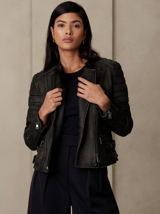 Leather Moto Jacket