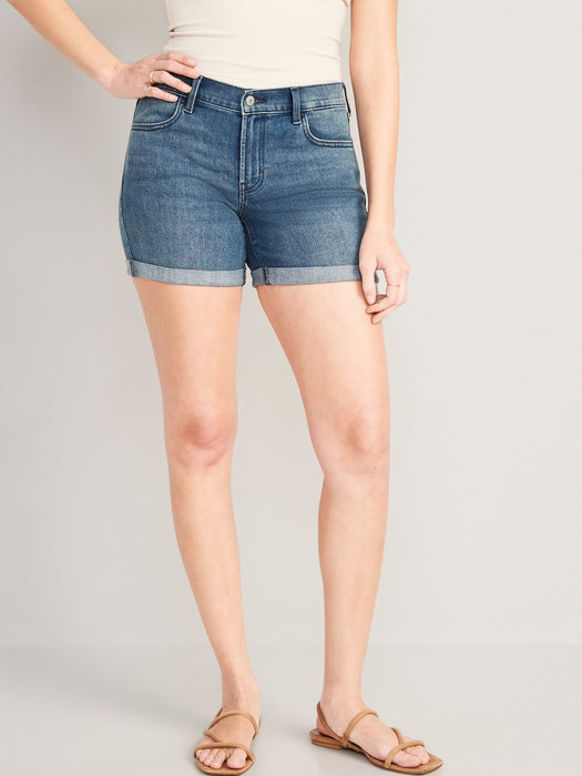 Mid-Rise Wow Jean Shorts for Women -- 5-inch inseam