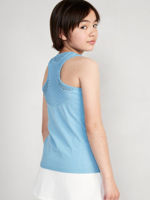 Seamless Rib-Knit Racerback Performance Tank Top for Girls