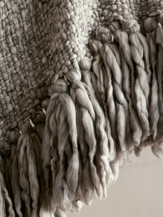 Hand-Carded Merino Throw Blanket