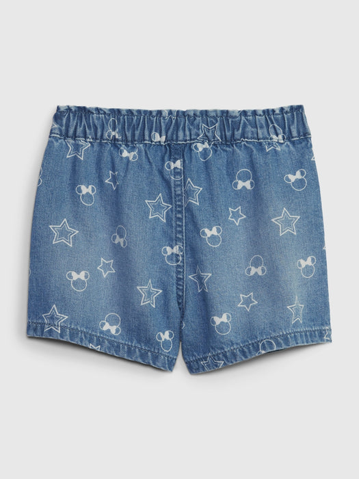 babyGap &#124 Disney Minnie Mouse Denim Pull-On Shorts with Washwell