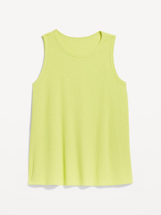 Luxe Rib-Knit Swing Tank Top for Women