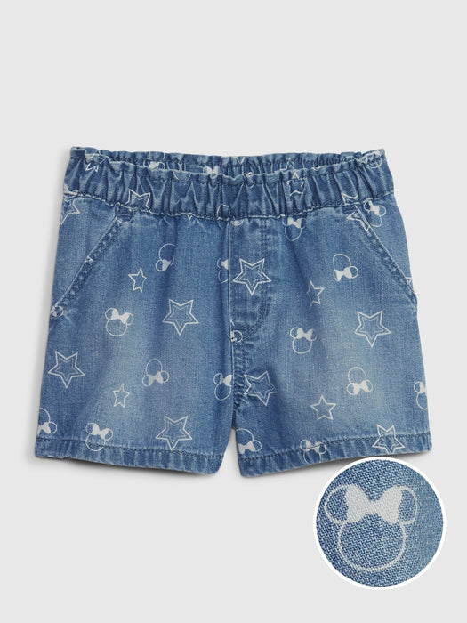 babyGap &#124 Disney Minnie Mouse Denim Pull-On Shorts with Washwell