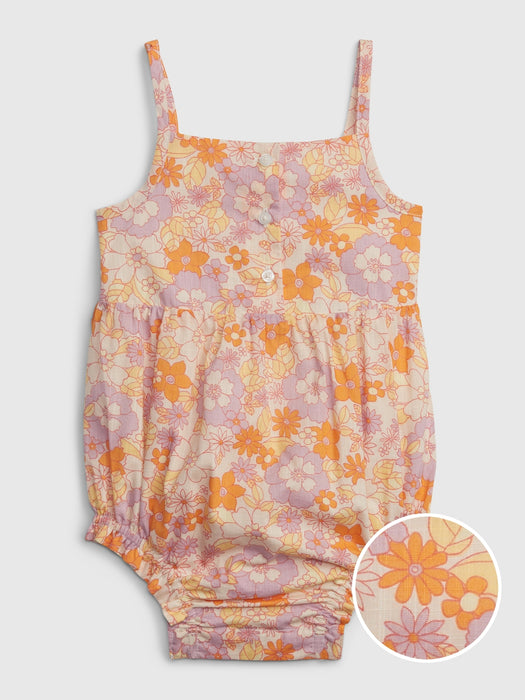 Baby Floral Cutout Shorty One-Piece