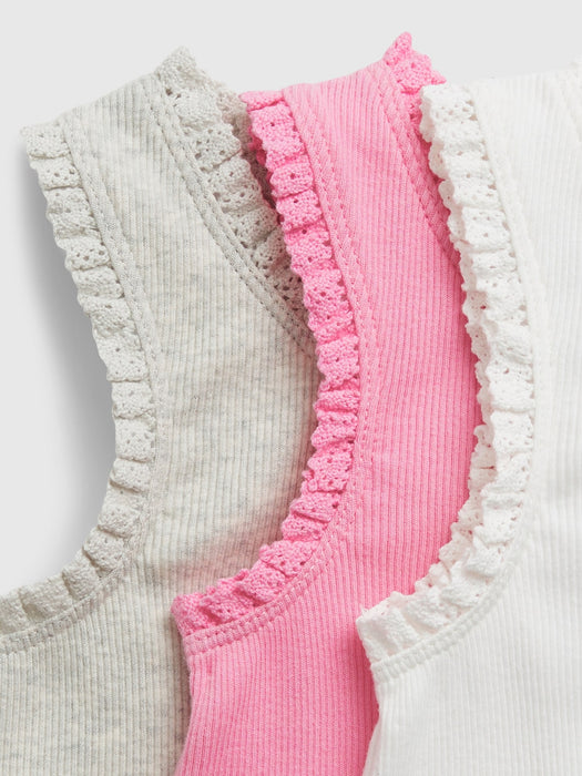 Toddler Lace-Trim Tank Top (3-Pack)