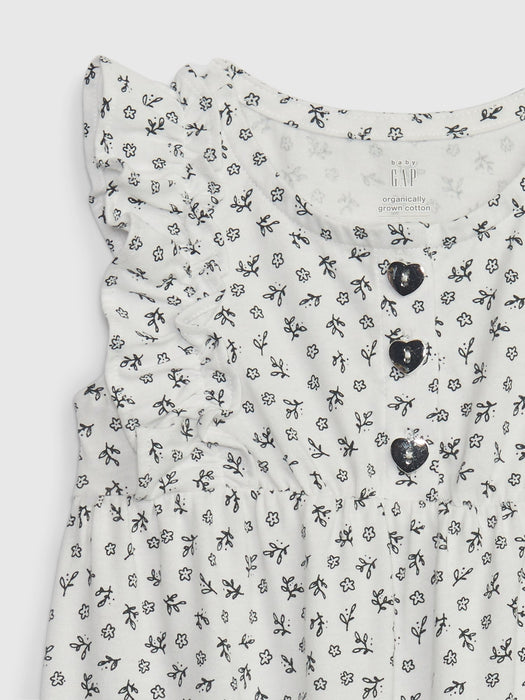 Baby 100% Organic Cotton Floral One-Piece