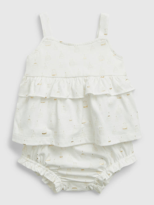 Baby Organic Cotton Birthday Cake Outfit Set