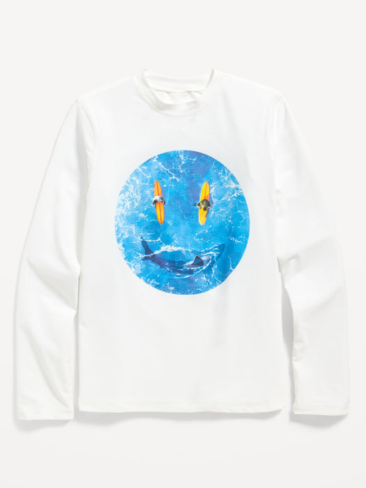 Long-Sleeve Graphic Swim UPF Rashguard for Boys