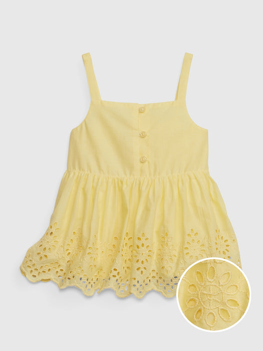 Toddler Eyelet Peplum Tank Top