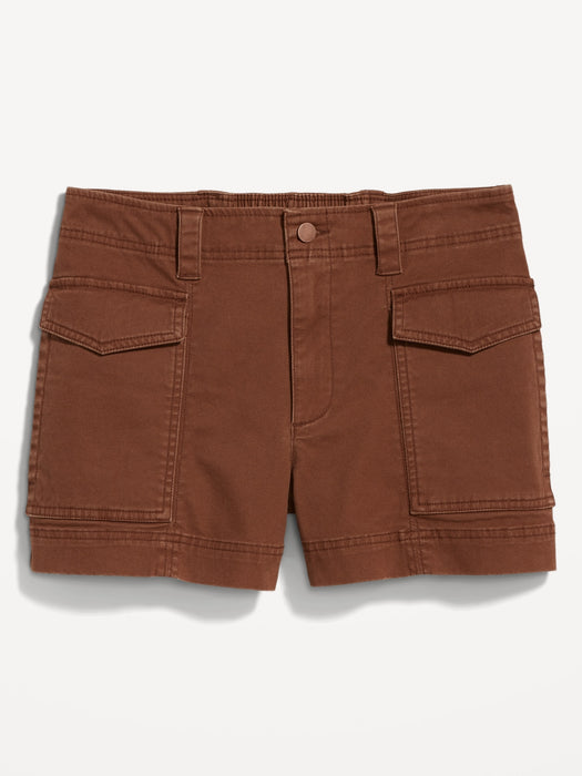 Mid-Rise Cargo Shorts for Women -- 3.5-inch inseam