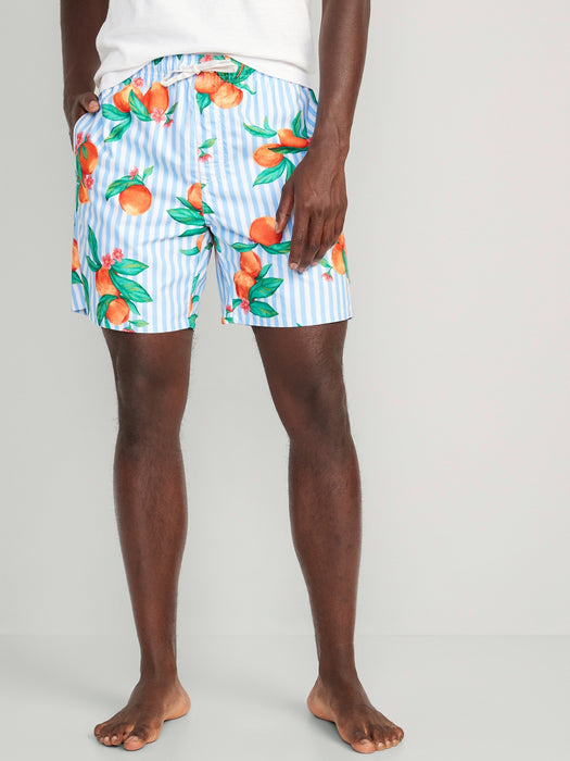 Printed Swim Trunks for Men --7-inch inseam