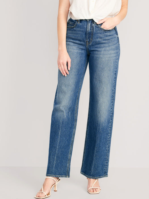 Curvy Extra High-Waisted Sky-Hi Wide-Leg Jeans for Women