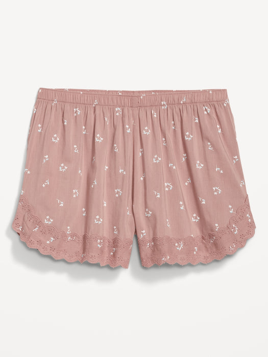 High-Waisted Pajama Shorts for Women -- 3-inch inseam