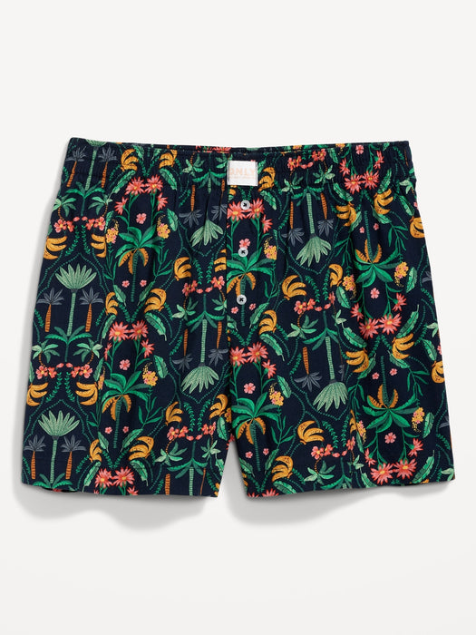 High-Waisted Printed Poplin Pajama Shorts for Women -- 3.5-inch inseam