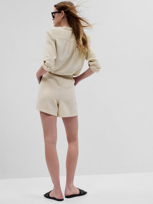 Crinkle Gauze Shorts