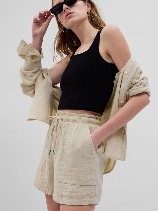 Crinkle Gauze Shorts