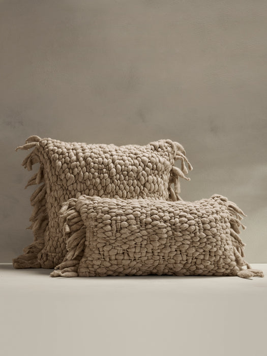 Hand-Carded Merino Pillow