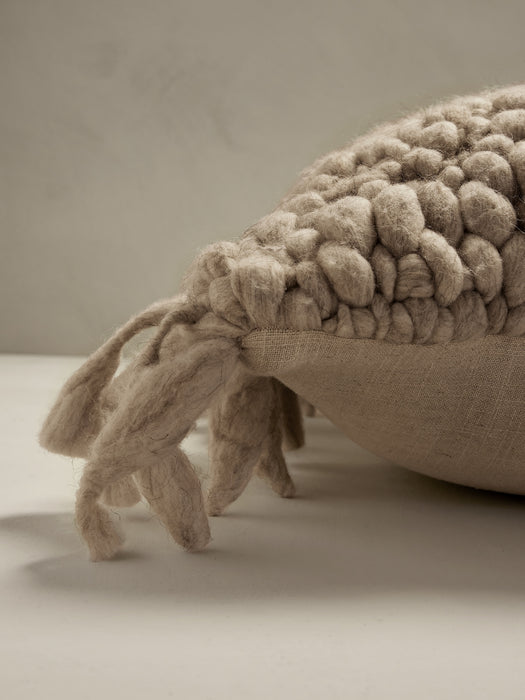 Hand-Carded Merino Pillow