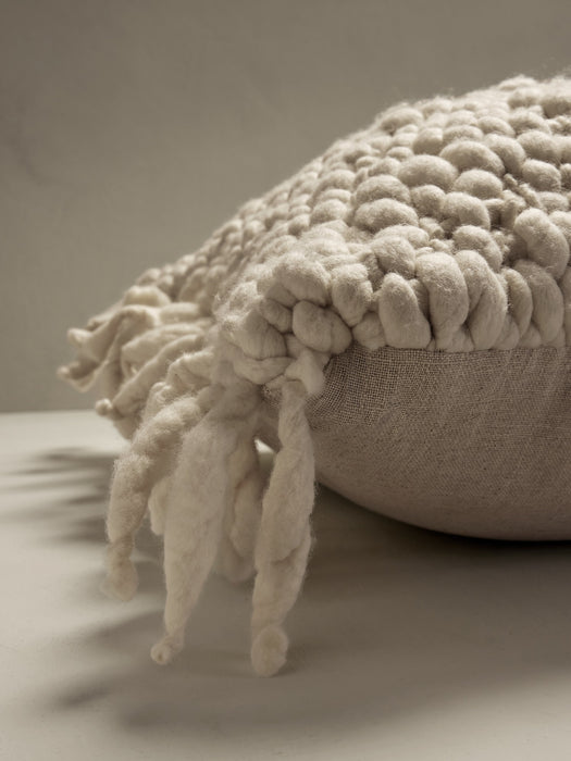 Hand-Carded Merino Pillow
