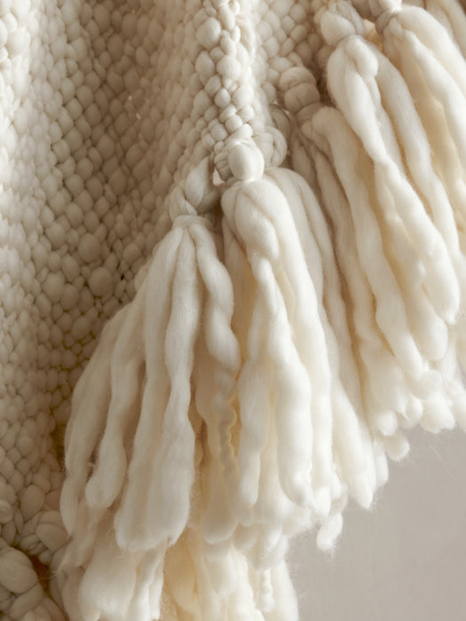 Hand-Carded Merino Throw Blanket