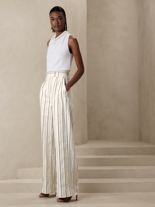 Alva Wide-Leg Cotton-Linen Pant