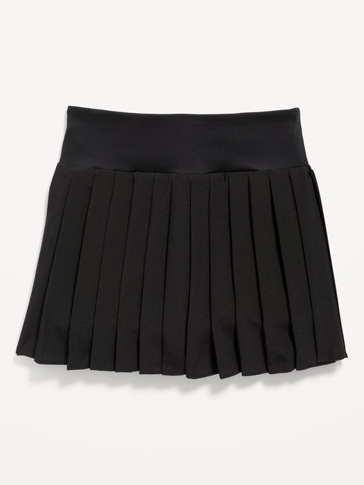 High-Waisted Pleated Performance Skort for Girls
