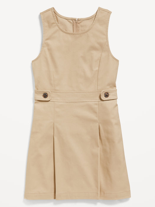 Sleeveless School Uniform Dress for Girls