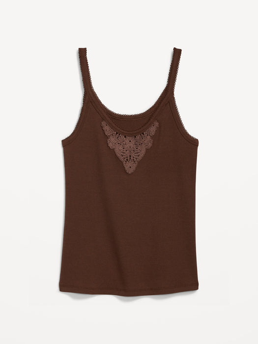 Lace-Trim Tank Top for Women