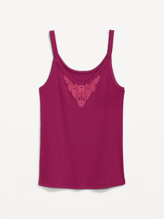 Lace-Trim Tank Top for Women