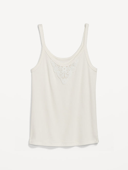 Lace-Trim Tank Top