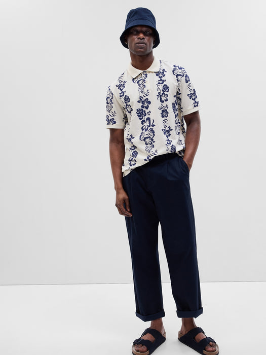 Printed Pique Polo Shirt