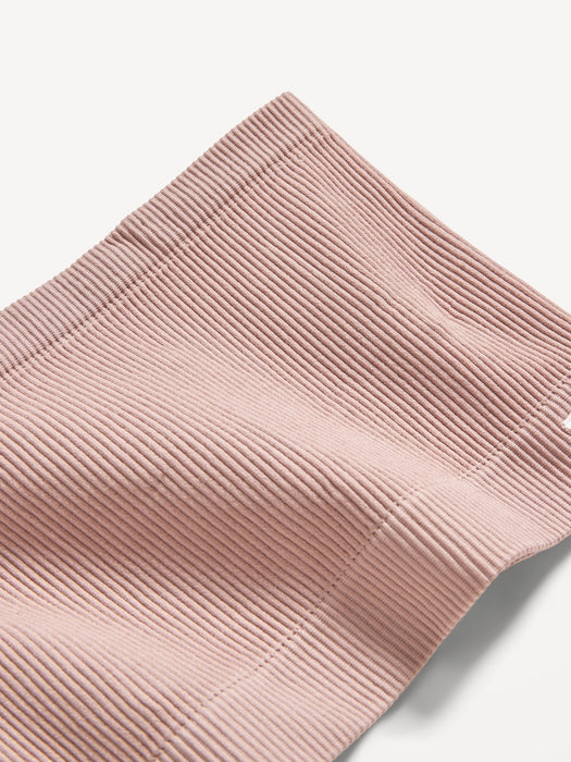 Rib-Knit Seamless Bandeau Bralette