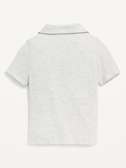 Textured-Knit Pocket Polo for Toddler Boys