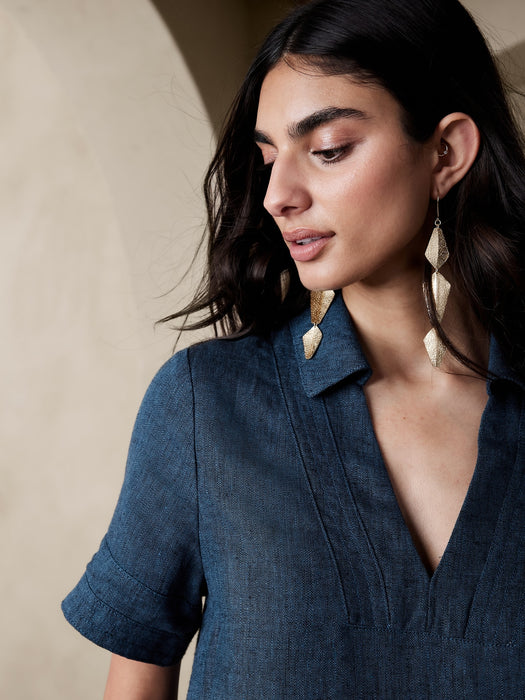 Cruz Linen Maxi Shirtdress
