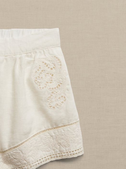 Embroidered Linen 2-Piece Set for Baby + Toddler