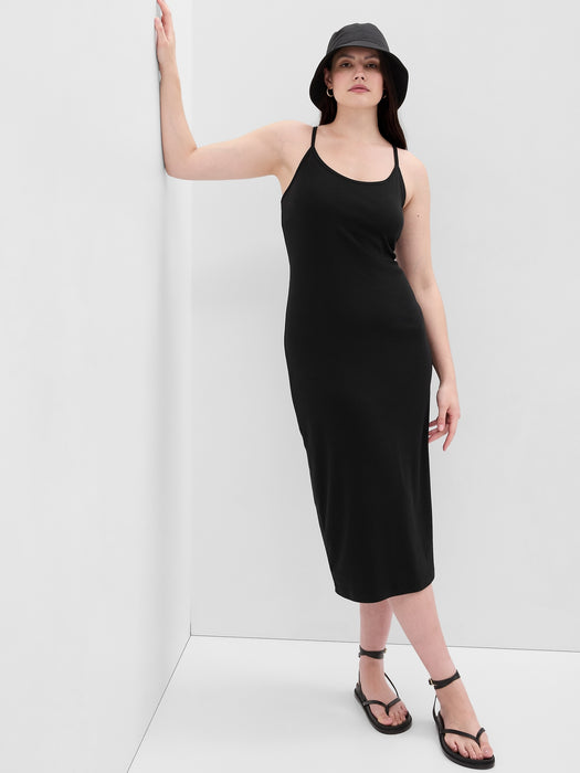 Modern Convertible Strap Midi Dress
